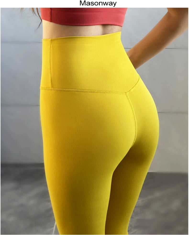 Masonway Seamless Women's Brushed Peach Yoga Pants