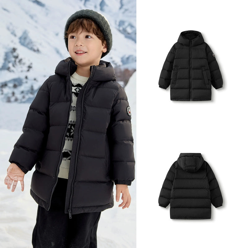 Long Extremely Cold Heattech Children's down Jacket