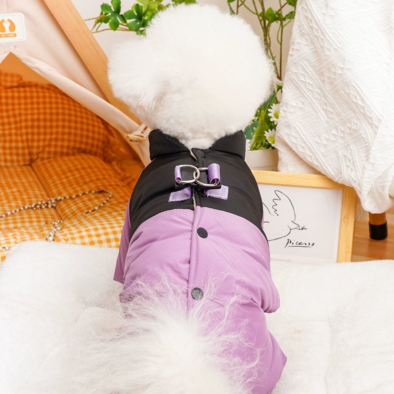 Dog Clothes Winter Clothes Four-Leg Bichon Cotton-Padded Clothes Pomeranian