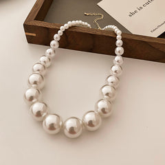 Bohemian Style Imitation Pearl Multi-layered Women's Necklace Exaggerated Fashion