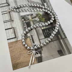 Bohemian Style Imitation Pearl Multi-layered Women's Necklace Exaggerated Fashion