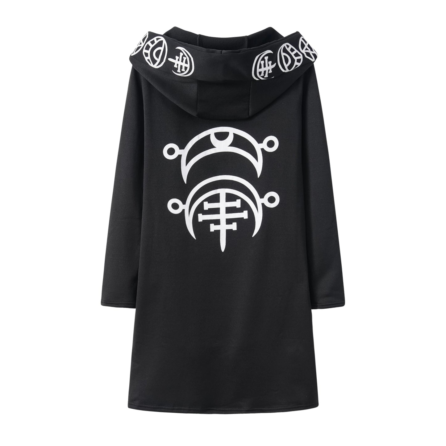 Fashion Trend Ladies Punk Moon Pattern Printing Long-sleeved Cardigan Sweater