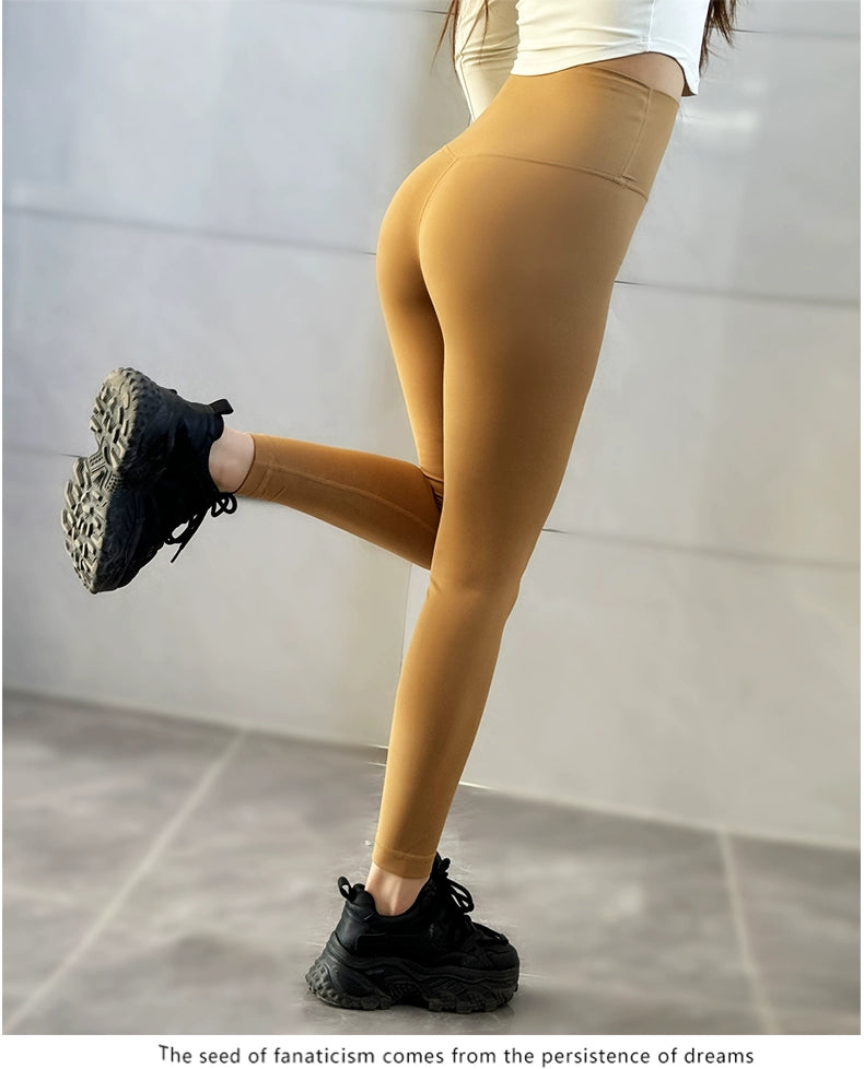 Masonway Seamless Women's Brushed Peach Yoga Pants