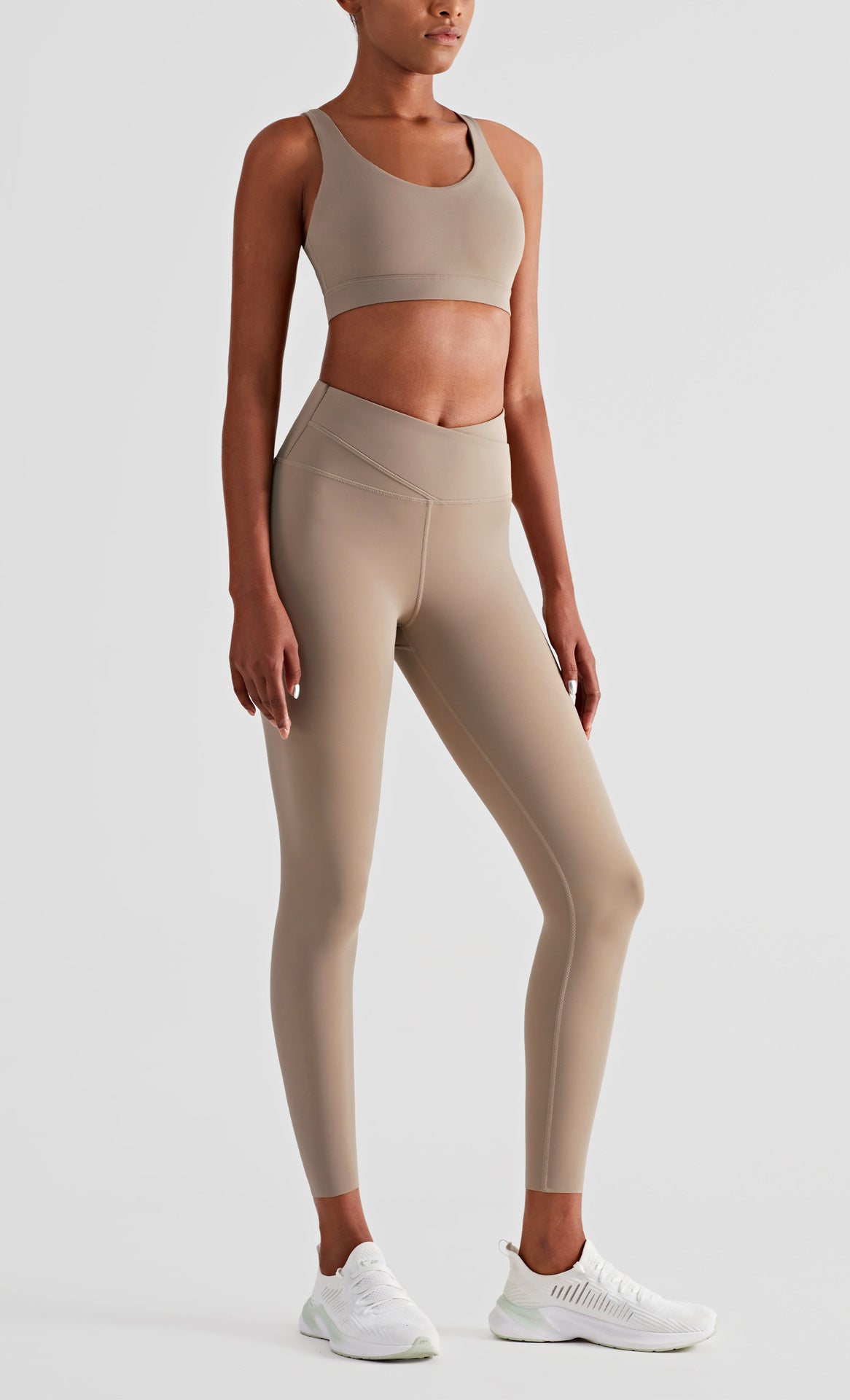 Women's Double Layer Abdominal Tightening Fitness Yoga Pants High Waist Hip