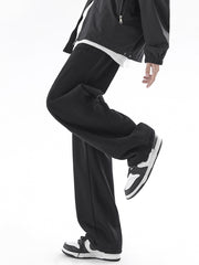 Black plus Velvet Casual Pants Men's Fall and Winter Track Pants Men