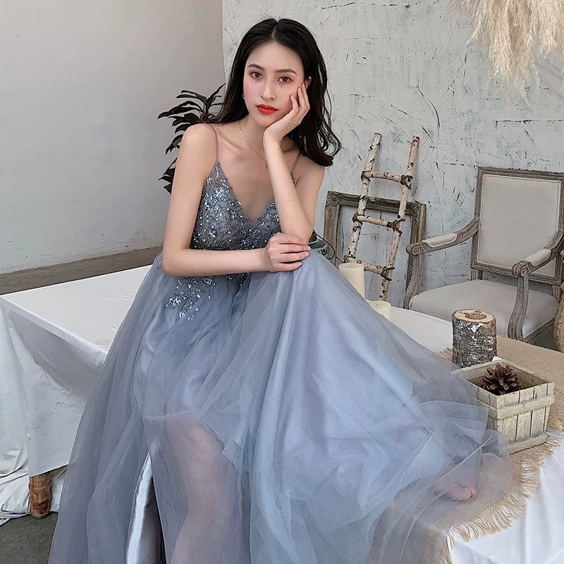 Homecoming Dresses: High-End Affordable Luxury Strap Design Evening Dress