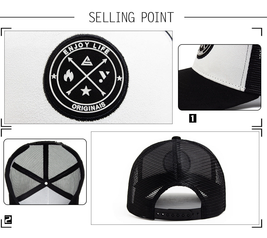 Spring Summer Suede 5 Panel Mesh Baseball Cap Big Head Unisex Trucker Hat Men And Women Sport Snapback Caps Leisure Gorros