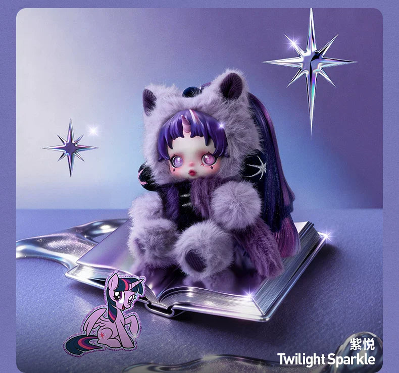 POPMART SKULLPANDA x My Little Pony YOU FOUND ME Series Pendant Blind Box Guess Bag Desktop Decoration Model Toys Anime Figure