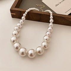 Bohemian Style Imitation Pearl Multi-layered Women's Necklace Exaggerated Fashion