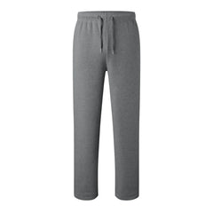 Baggy Men's Sport Casual Grey Pants With Pockets Elastic Waist Drawstring Harem Loose