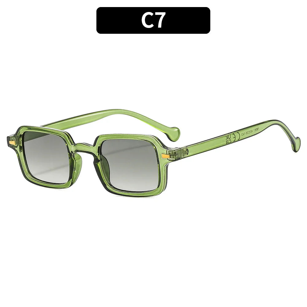 Fashion Luxurious Rectangle Sunglasses Women Oval Vintage Brand Designer Square Sun Glasses Men Shades Female Eyewear Anti-glare