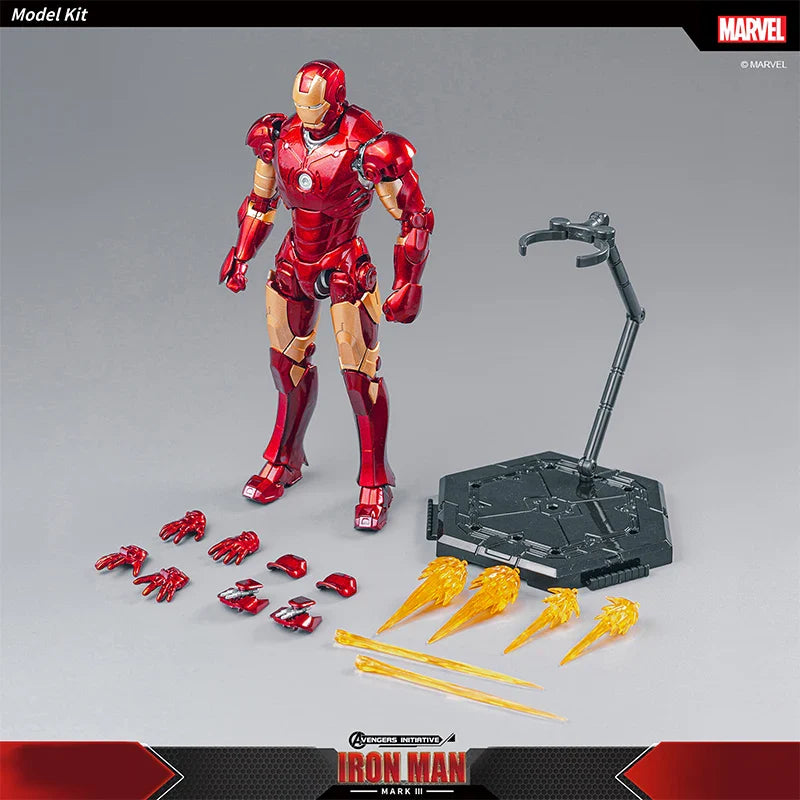 Marvel Iron Man MK3 Fondjoy Assemble Toy Iron Man Model 15cm ABS Material 1/12 Scale Action Figures Toy Birthday Gifts For Boys