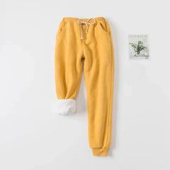 Women Fleece Sweatpants High Waisted Joggers With Pockets Joggers