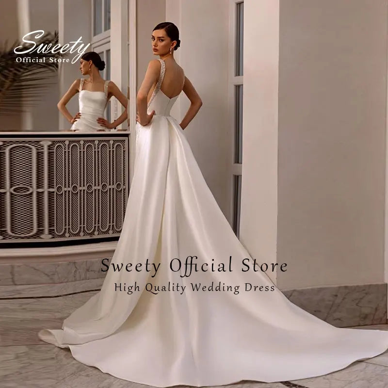 White Bridesmaid Dresses: Wedding Dress Bead Organza With Embroidery