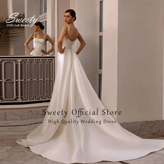 White Bridesmaid Dresses: Wedding Dress Bead Organza With Embroidery