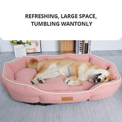 Big Small Dog Bed Cat Padding Bite-resistant Pet Ellipse Kennel Medium Dog Bed