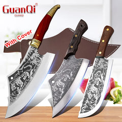 High Hardness Butcher Knife Stainless Steel Tiger Pattern Kitchen knife Bone Chopper