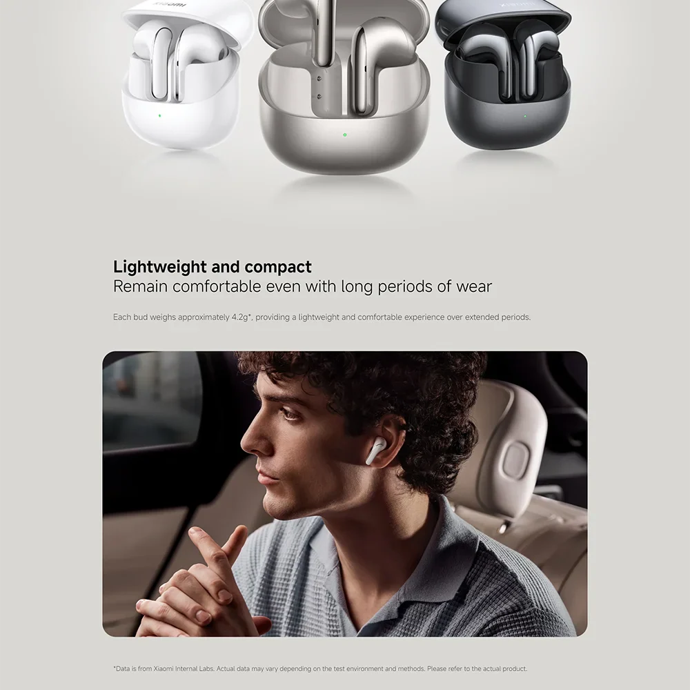 Original Xiaomi Buds 5 Earphone TWS AI Active Noise Cancelling HiFi Wireless Bluetooth Sound Recording Headphone Lossless Audio