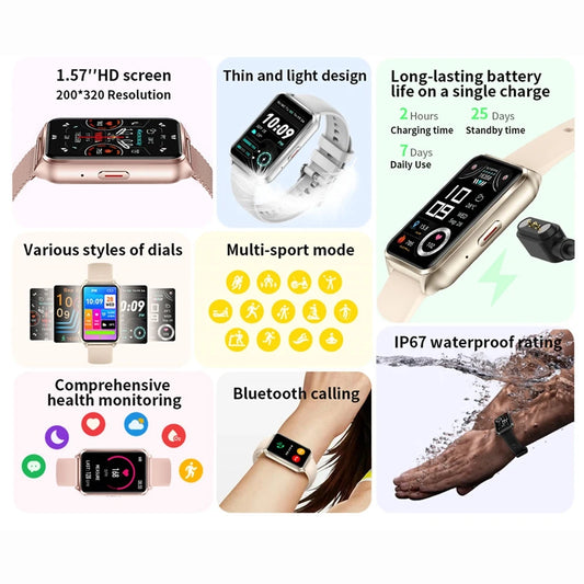 HD Bluetooth Call Smart Watch Men's Bracelet Fashion Women Smart Watch Android IOS