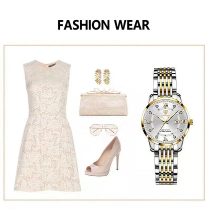 POEDAGAR Top Luxury Fashion Women Watches Waterproof Luminous Date Ladies Quartz Watch Stainless Steel Simple Casual Woman Watch