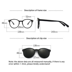 Sunglasses Men Women Magnetic Clip On Glasses TR90 Optical Prescription