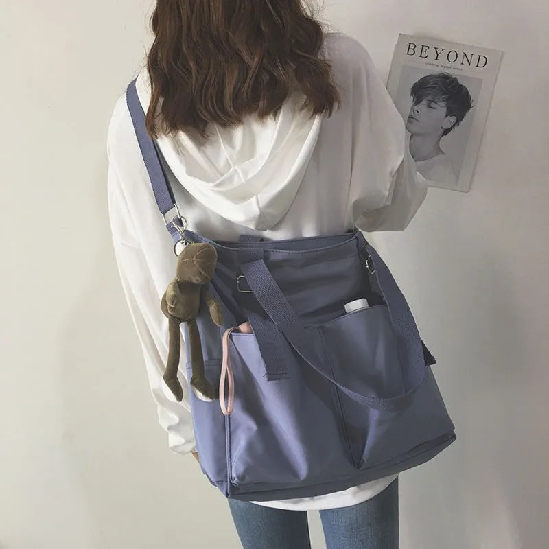 Waterproof nylon bag, large capacity, lightweight, multi-functional women's bag