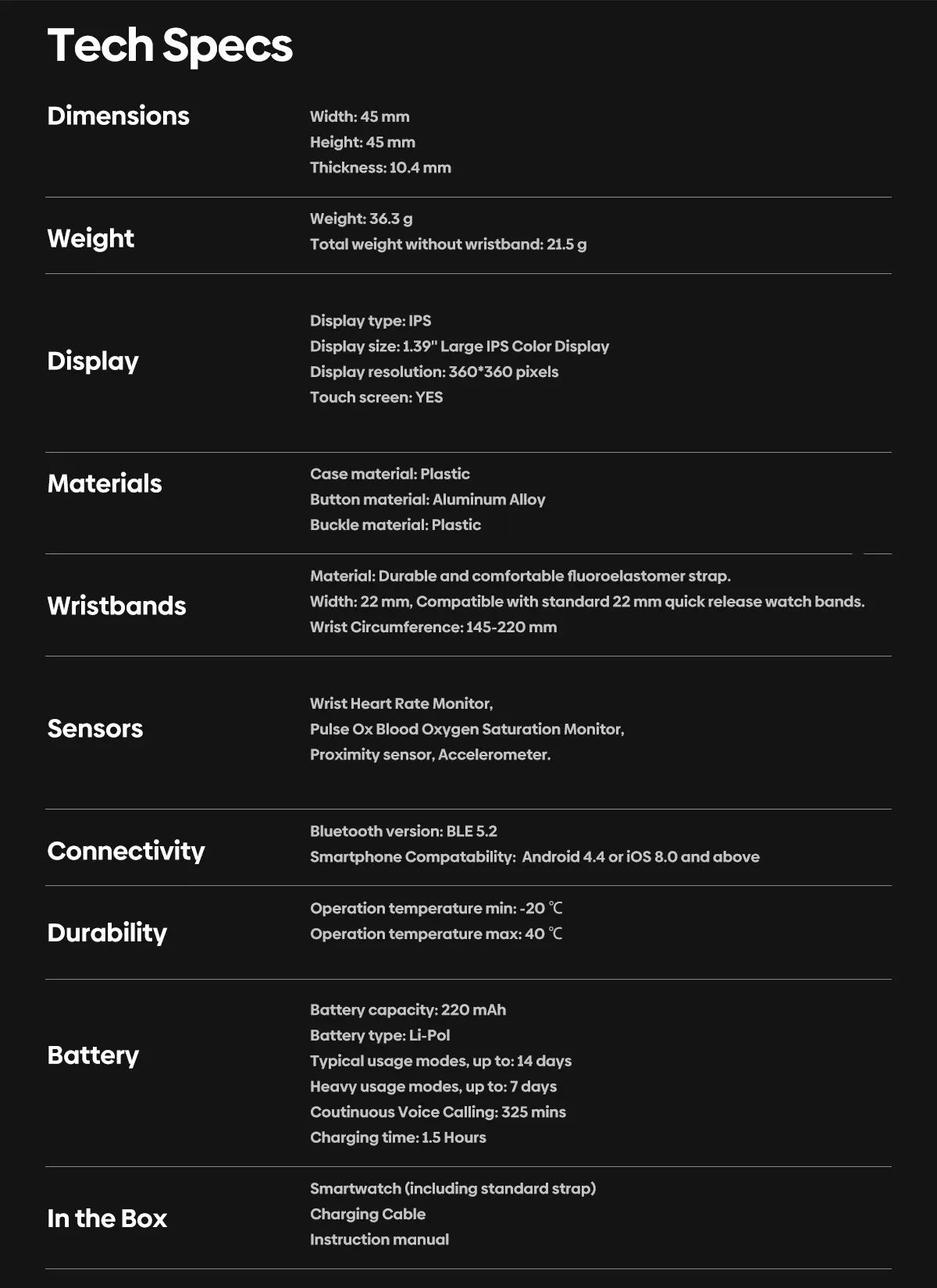 New 2024 Zeblaze Btalk 2 Lite Voice Calling Smart Watch Large 1.39'' IPS Display 100+ Sports Modes 24H Health Monitor Smartwatch