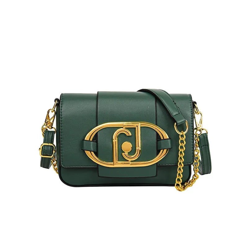 Handbags For Women Metal Buckle Flap Square Shoulder Bags Fashion
