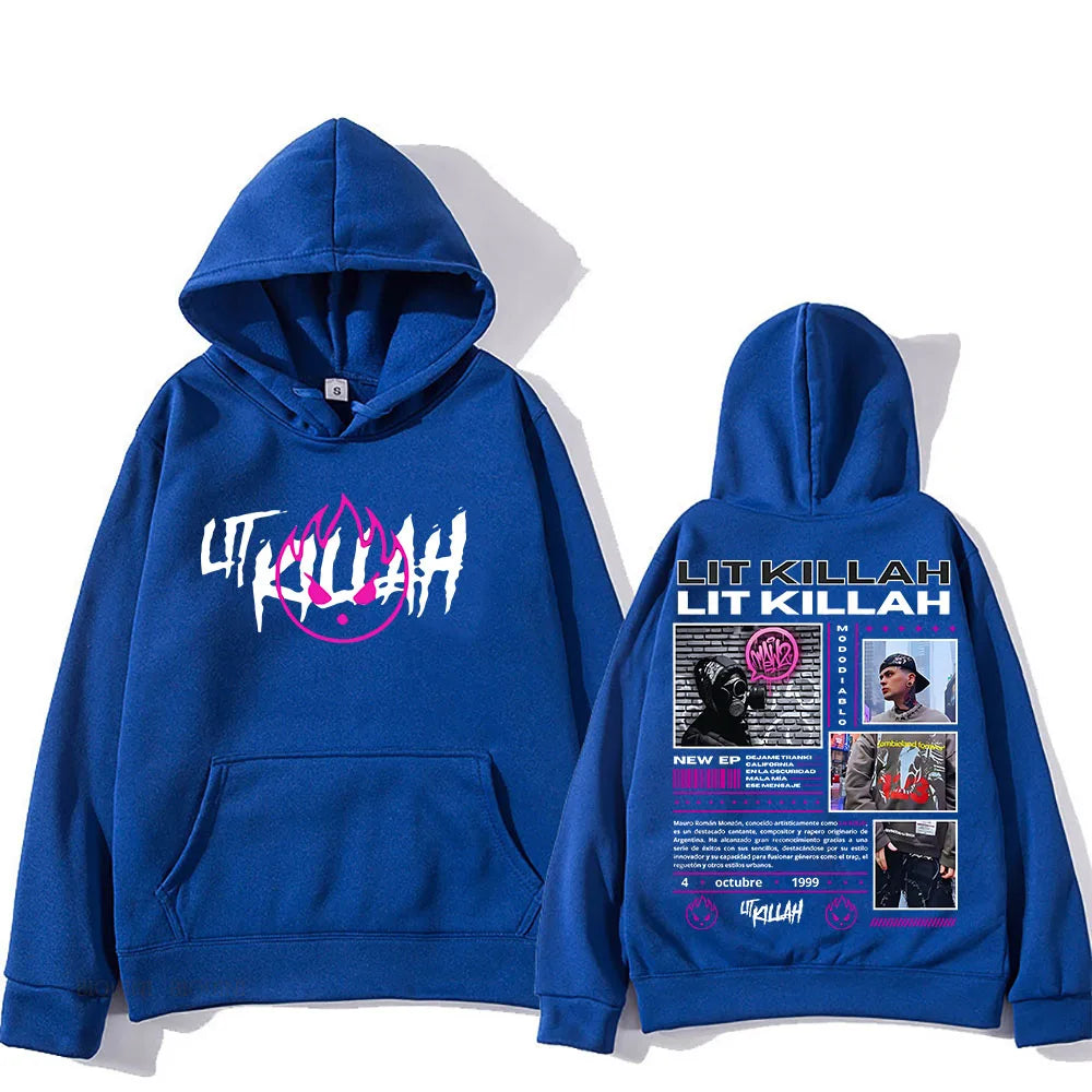 Hooded LIT Killah Funko Pop Hip Hop Casual Retro Sweatshirt With Hooded