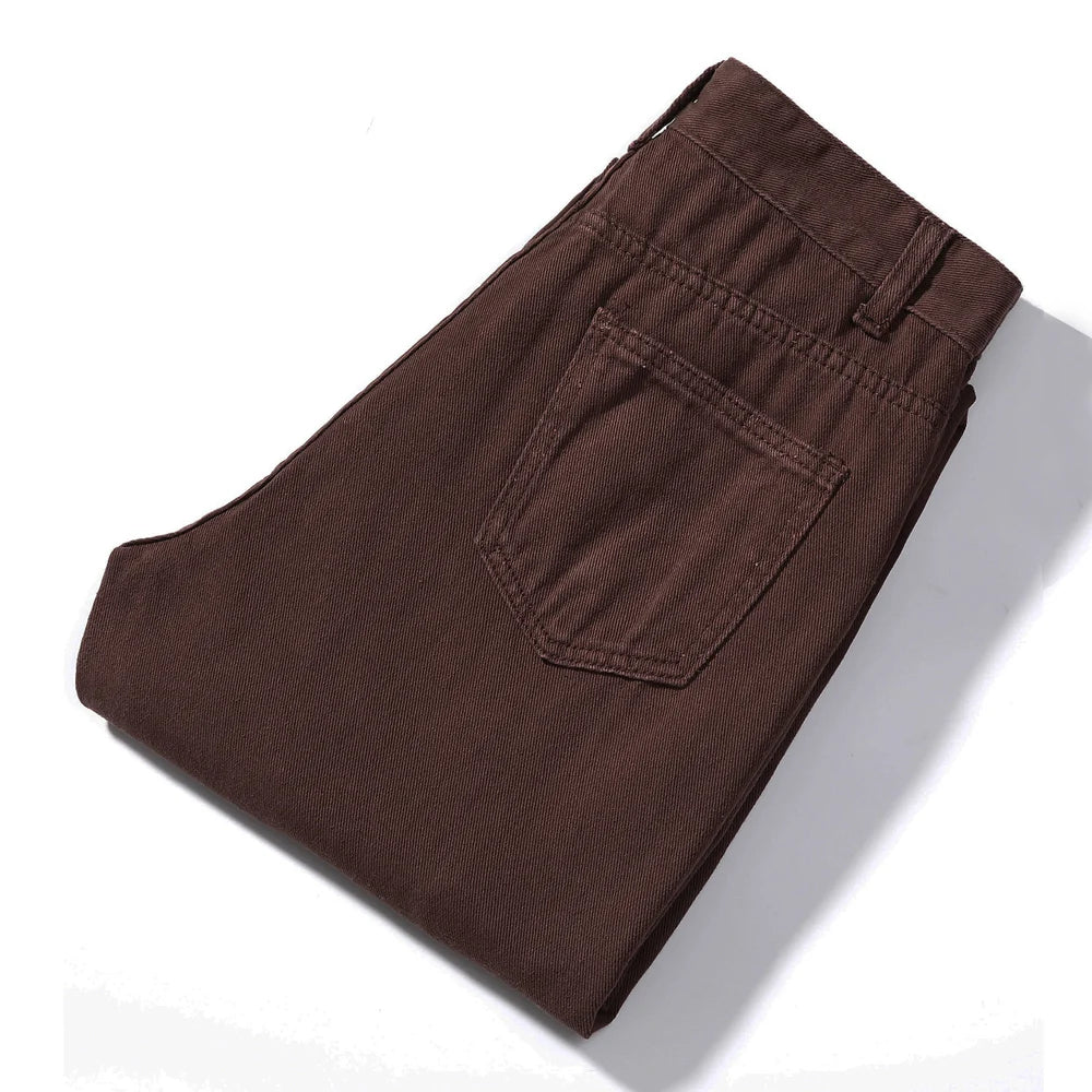 Brown Women Straight Pants Vintage Black Ripped Jeans Fashion Streetwear Hole Hip Hop