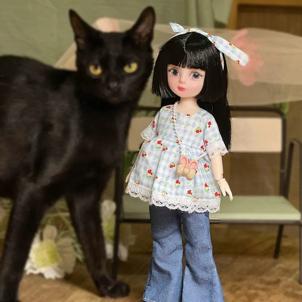 Ball jointed Doll Toys Bjd Dolls For Girls Dolls 1/6 Starry Gray Eyes 30cm Lolita Fashion Dress DIY Toy Children Birthday Gifts