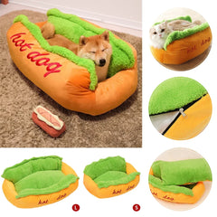 Pet Bed Hot Dog House Lounger Bed Kennel Mat Soft Fiber Pet Dog Puppy Warm