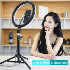 110cm Tripod 10"LED Selfie Ring Light RGB Photography Video Light Phone Stand