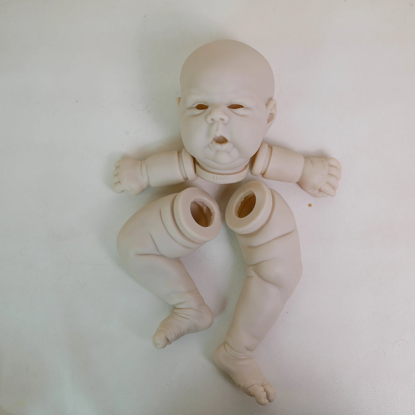 NPK 24inch Unfinished Reborn Doll Kit Limited Edition Gounchi with Cloth Body And Eyeballs DIY Doll Parts for Collectors