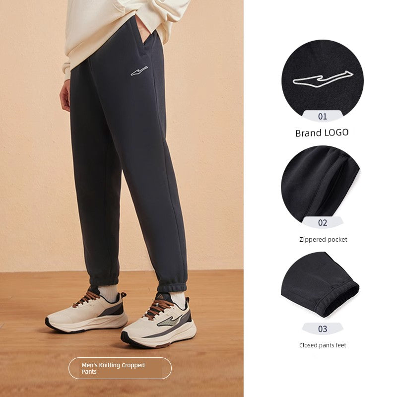Men Jogger Pants Cropped Breathable Sports Pants
