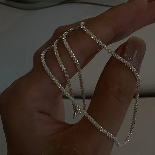 Sparkling Necklace For Women Clavicle Chain Choker Fashion Jewelry Wedding