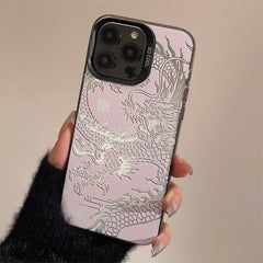 Electroplated China Dragon Cover Case For iPhone 16 15 14 13 12 11 Pro Max Plus Phone Case