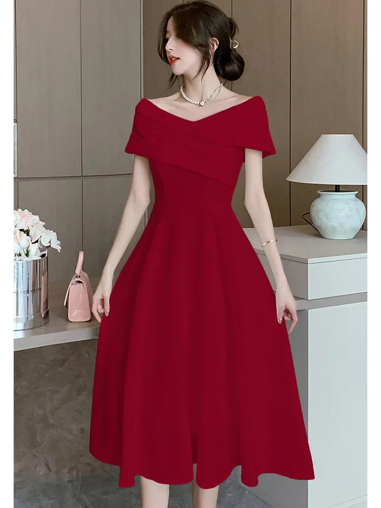 Formal attire Dresses: White Dresses for Women Classy Short Sleeve