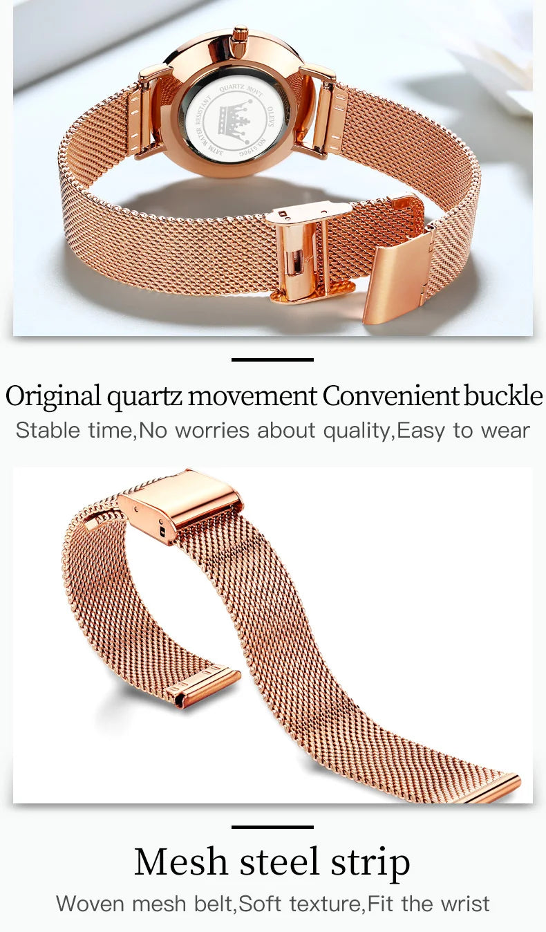 OLEVS Milanese Steel Band Quartz Women's Watch 5190