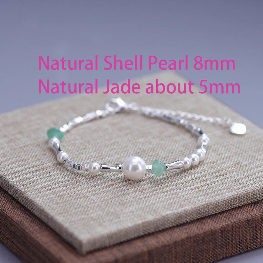 VENTFILLE 925 Sterling Silver Line Extremely fine Bracelet for Women Love Haert Bead Korean Ins Sweet Jewelry Gift Dropshipping