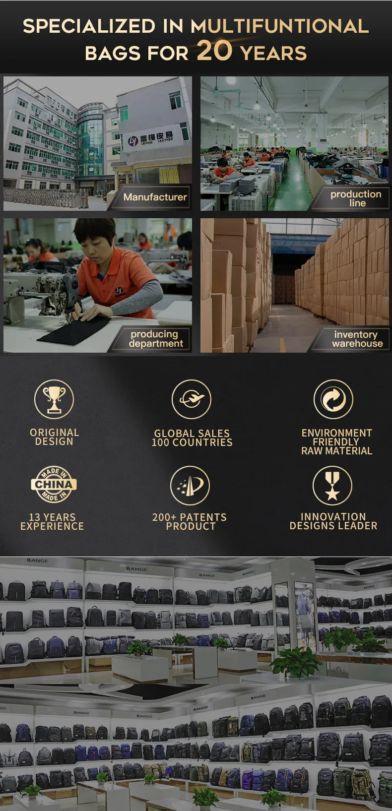 BANGE Travel Backpack Men Business Backpack School Expandable USB Bag Large Capacity 17.3 Laptop Waterproof Fashion Backpack