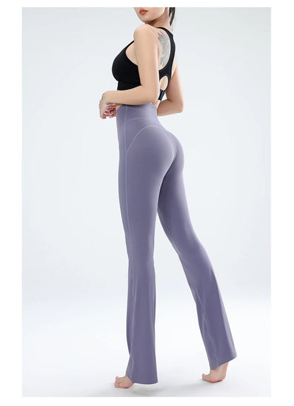 Women's leggings slim yoga pants women's high waisted wide leg pants sports