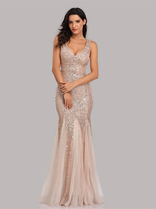 Evening wear Dresses: Mermaid Dress With Shawl Long Formal Prom Party Gown