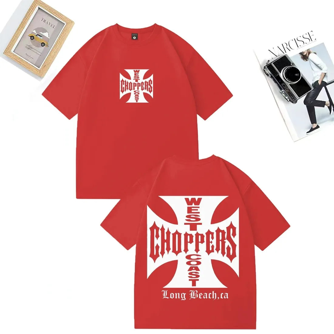 Paul Walker Shirt West Coast Choppers men T-shirt Women vintage Loose tops Cotton short sleeve Hip Hop streetwear Unisex Tshirts