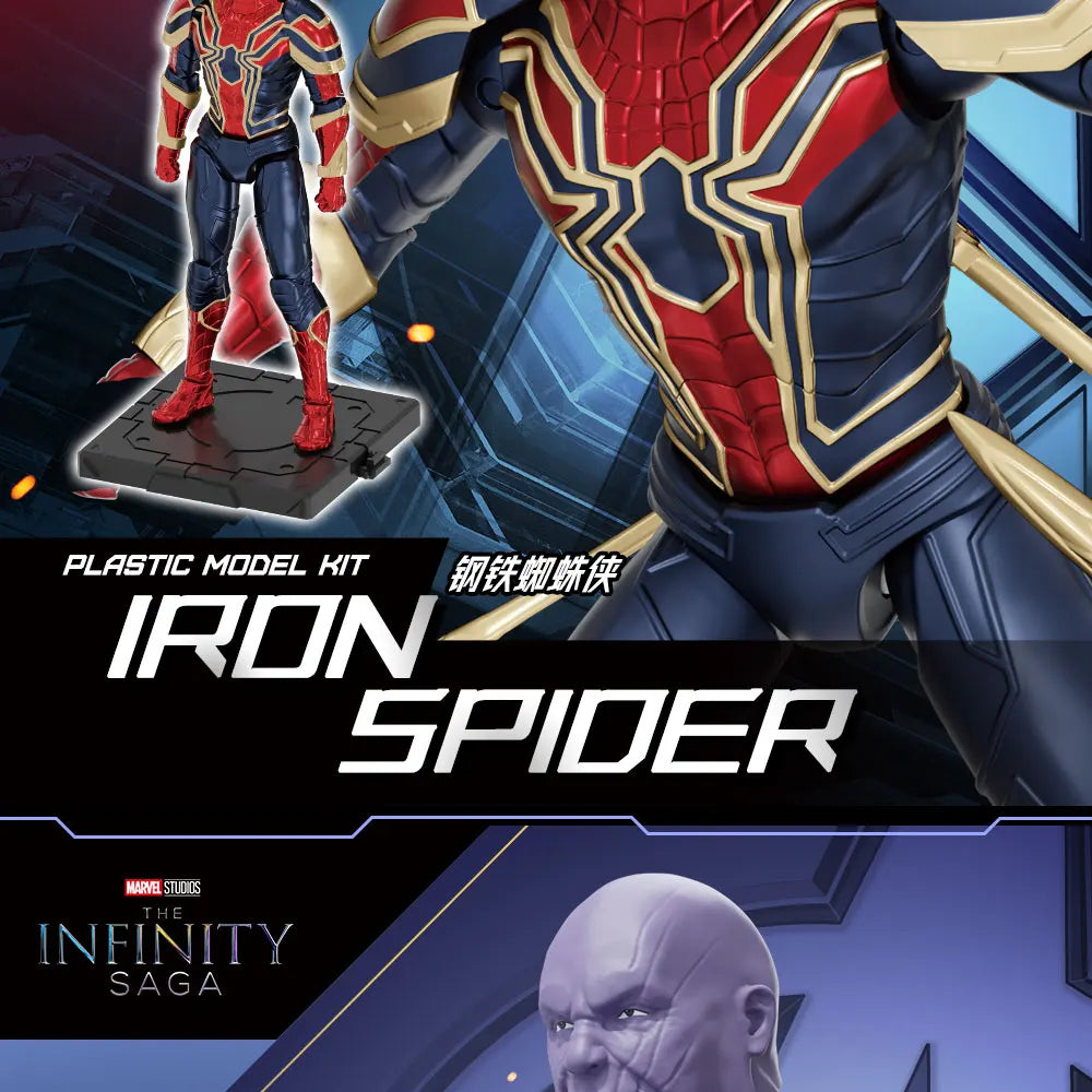The Avengers Original Fondjoy Iron Man MK50 Iron Spider Thor Thanos Hulk Action Figure Model Movable Figurine Collection Kid Toy