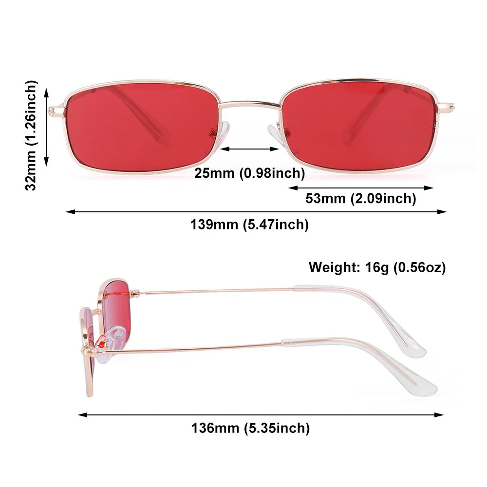 Summer Retro Small Oval Sunglasses Ladies Vintage Shades Cat Eye Sun Glasses Men Women Rectangular Eyeglasses Protection 400UV