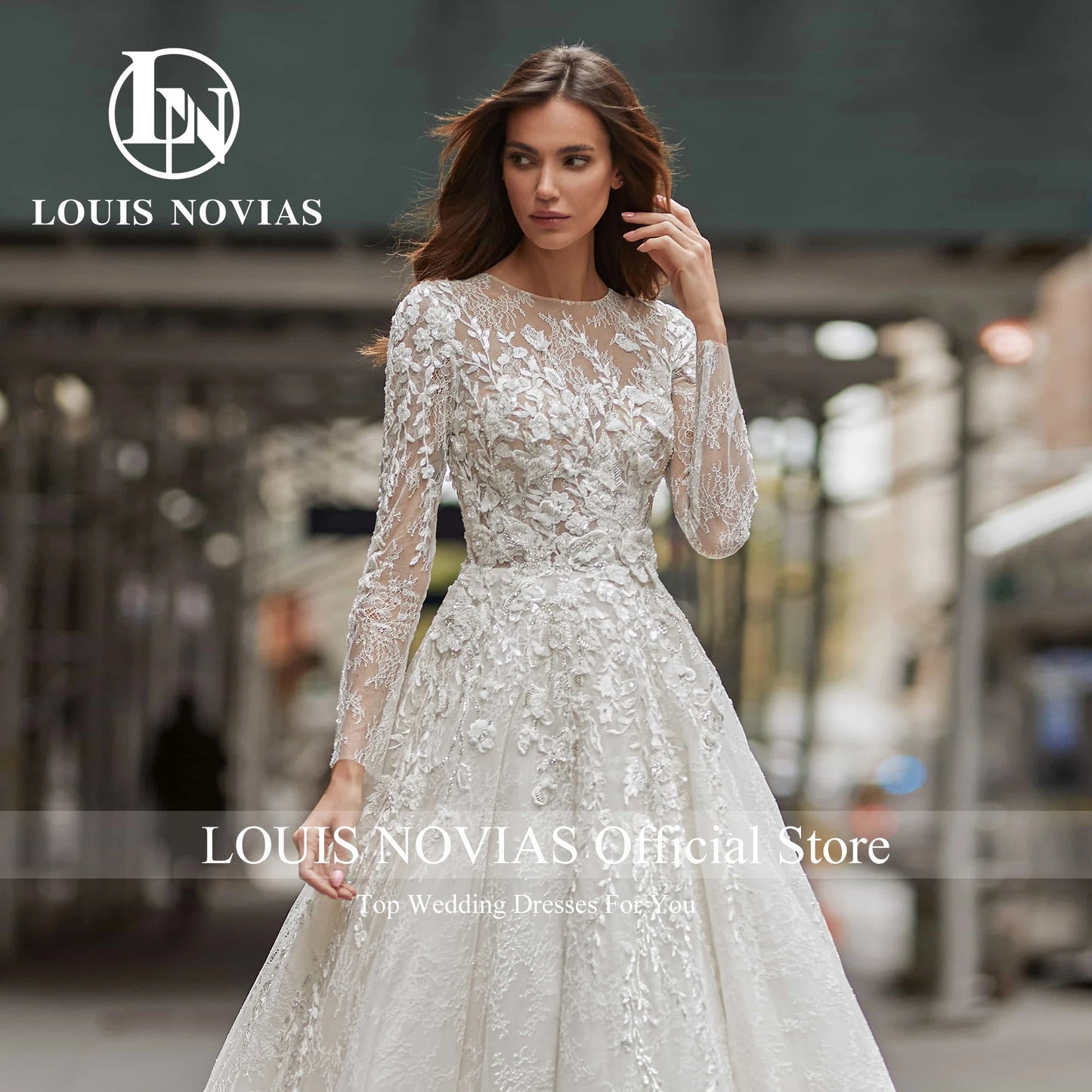 White Bridesmaid Dresses: A-Line Long Sleeve Wedding Dresses Sequined Illusion