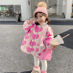 Girls Jacket Keep Warm Outerwear Fashion Little Princess Christmas Coat Kids Clothes