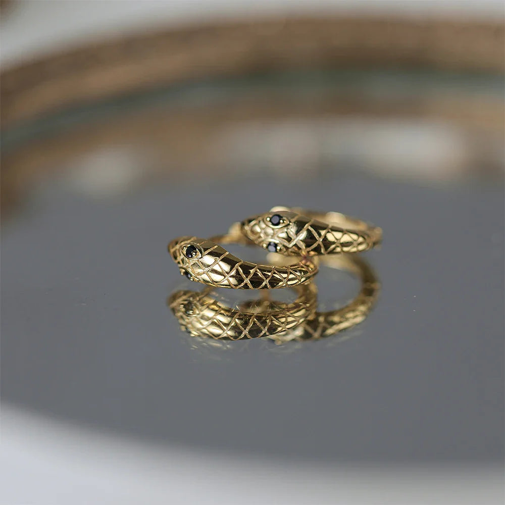 ROXI 925 Sterling Silver Ear Buckle Snake Twisted Round Circle Microinlaid Zirconia Hoop Earrings For Women Pendientes Aro Rojos