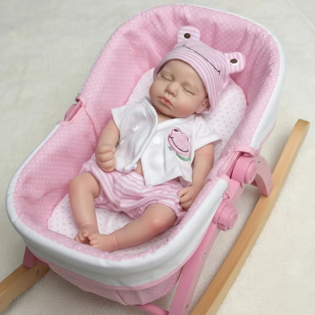 33cm Open Mouth Full Body Silicone Loulou Girl and Boy Newborn bebé de silicona cuerpo entero Handmade Lifelike Gifts for Kids